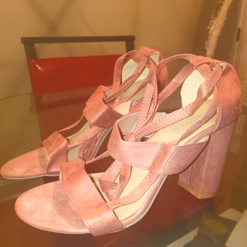 High heel sandal with ankle strap New